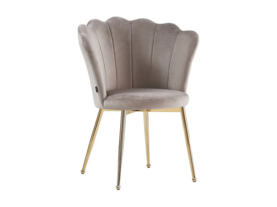 Lot de 2 chaises NYMPHEA pieds Gold assise Velours Moka
