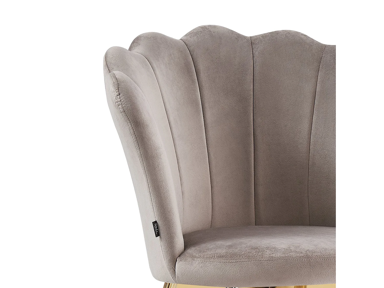 Lot de 2 chaises NYMPHEA pieds Gold assise Velours Moka