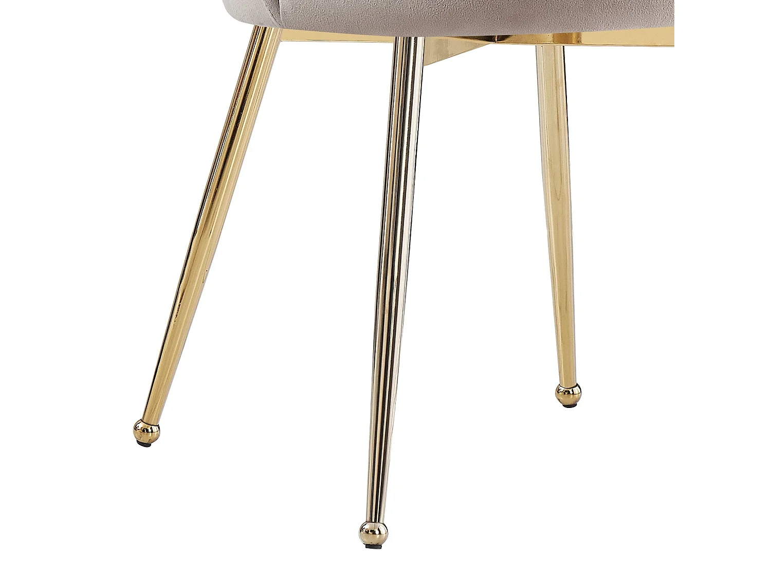 Lot de 2 chaises NYMPHEA pieds Gold assise Velours Moka