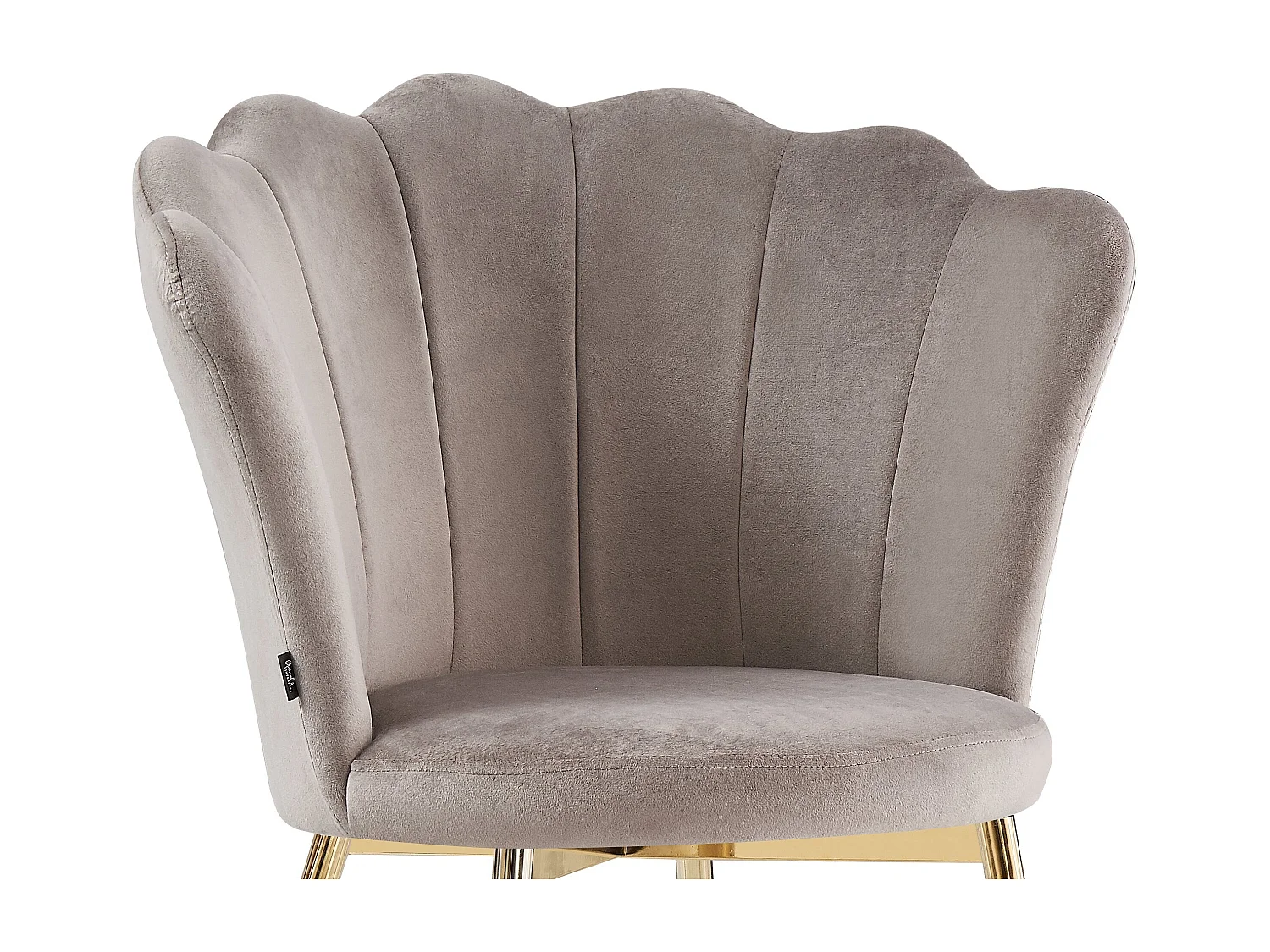 Lot de 2 chaises NYMPHEA pieds Gold assise Velours Moka