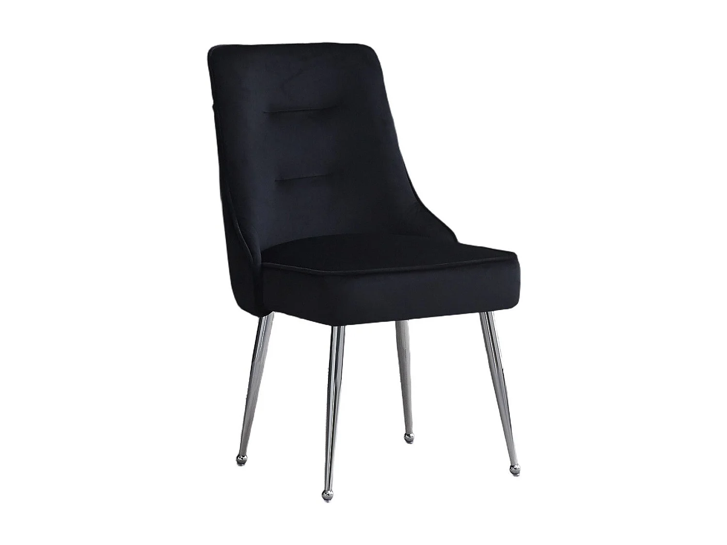 Lot de 2 chaises luxury ZIP en velours pieds chromés