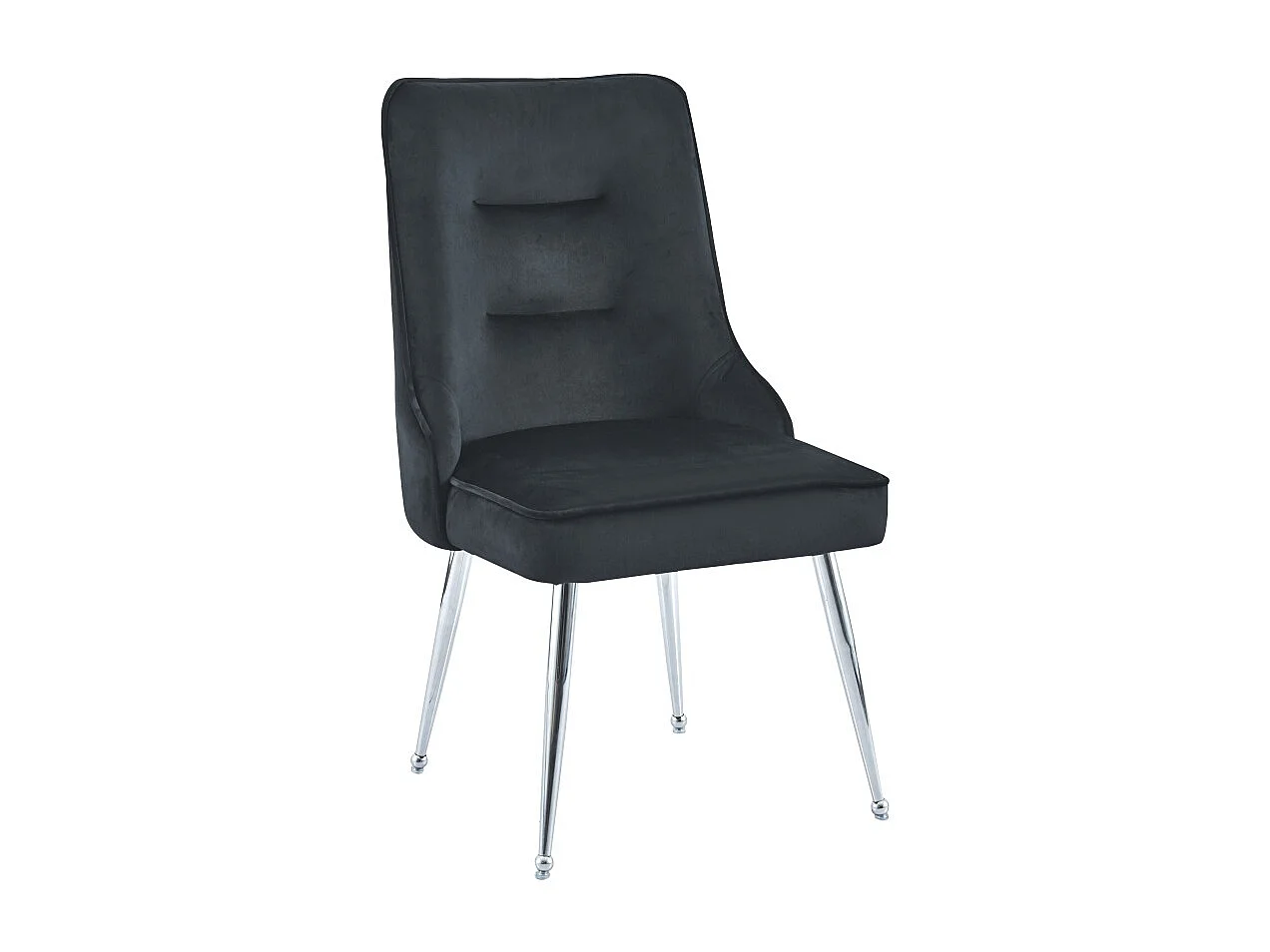 Lot de 2 chaises luxury ZIP en velours pieds chromés