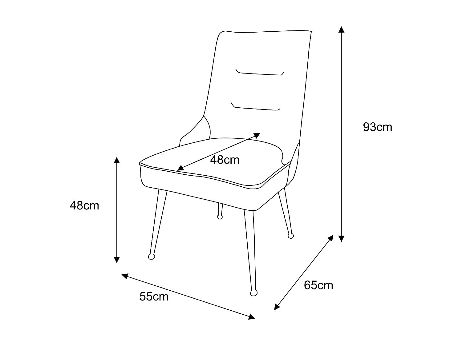 Lot de 2 chaises luxury ZIP en velours pieds chromés - Beige