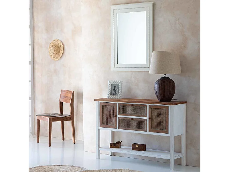 Lampada da tavolo in poliresina marrone