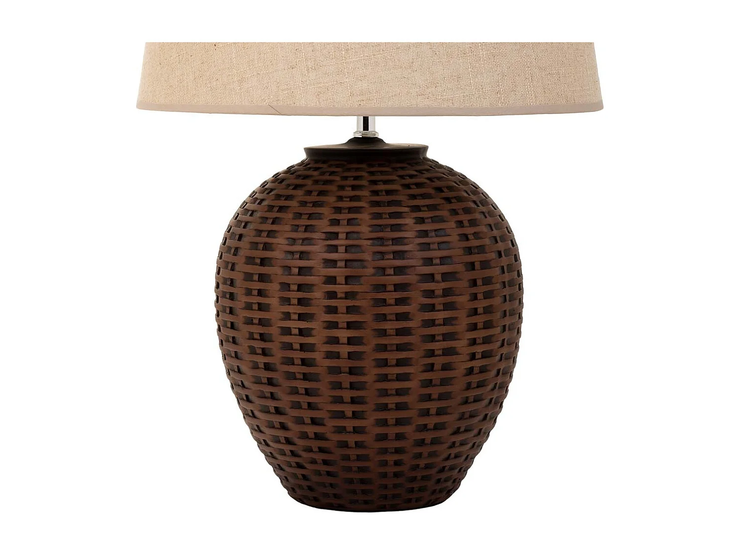 Candeeiro de mesa em poliresina castanho