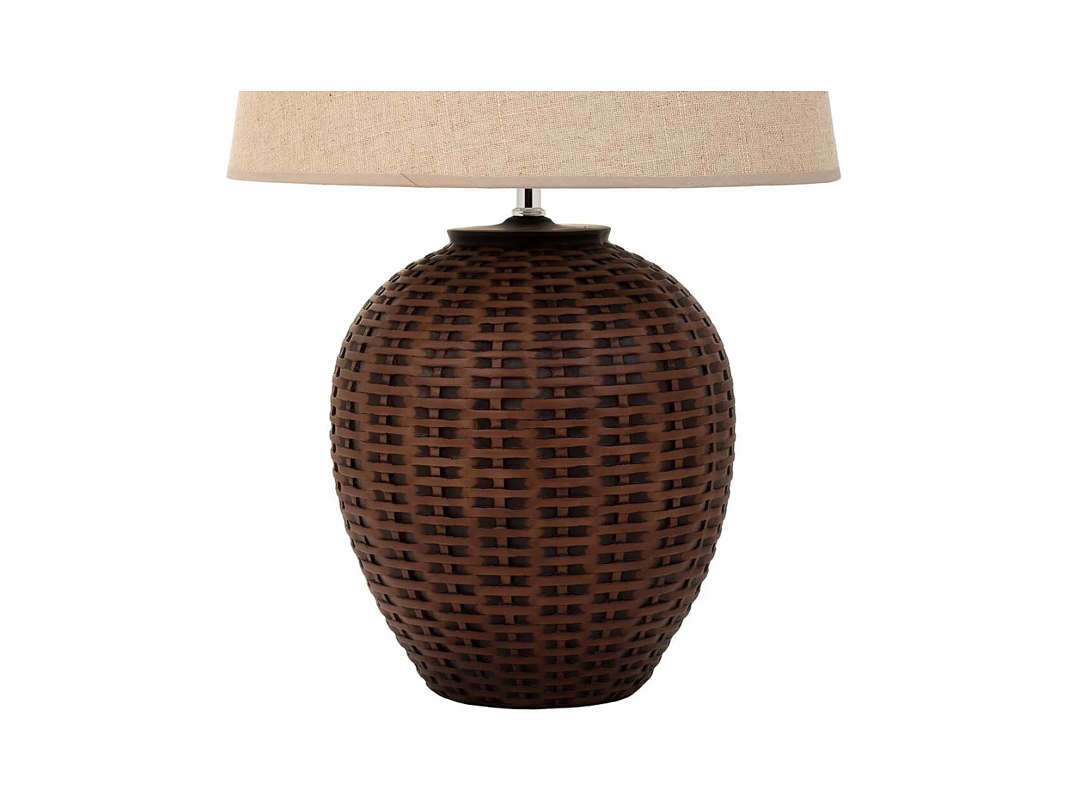 Lámpara de mesa de poliresina marrón