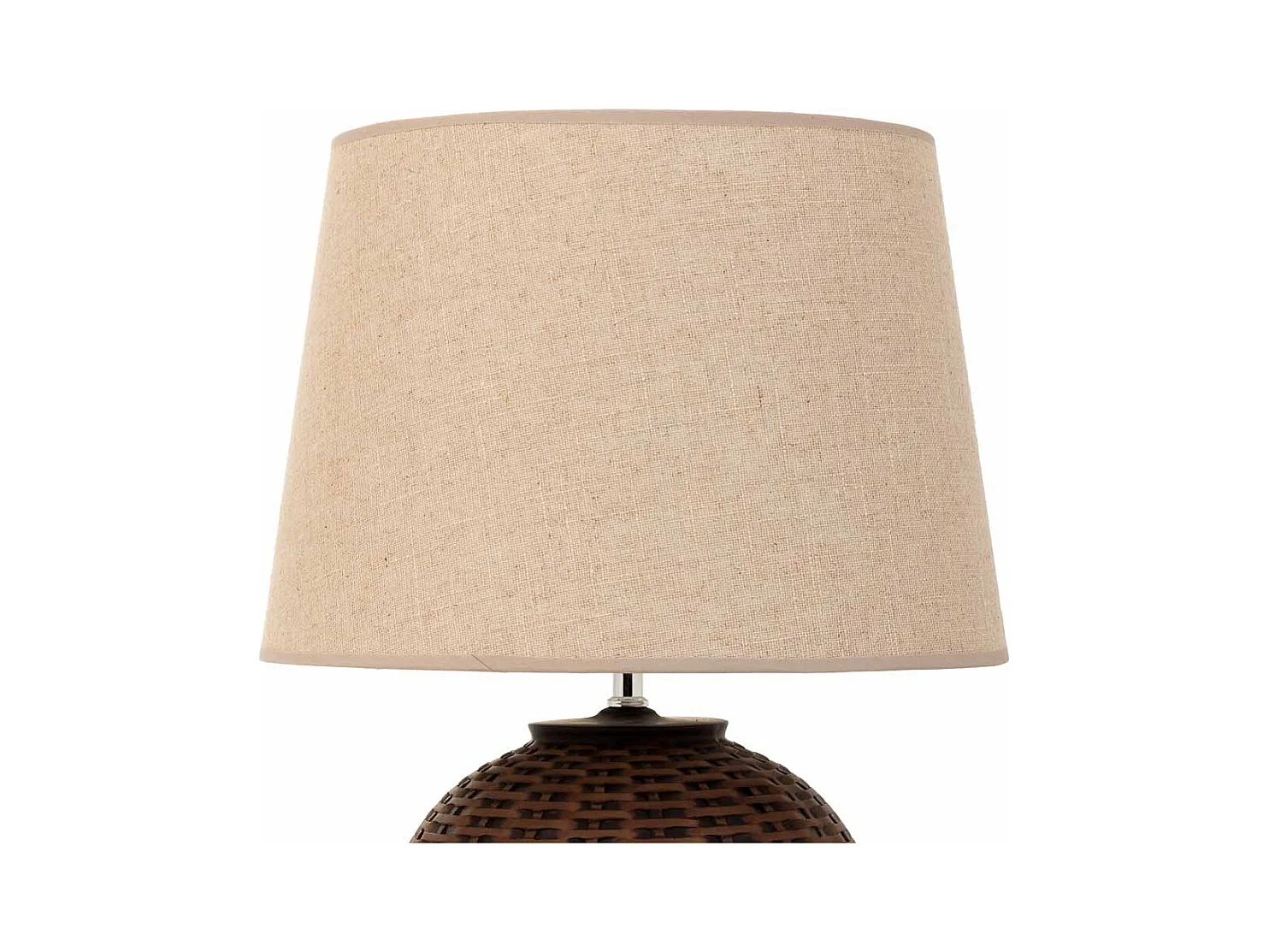 Lámpara de mesa de poliresina marrón