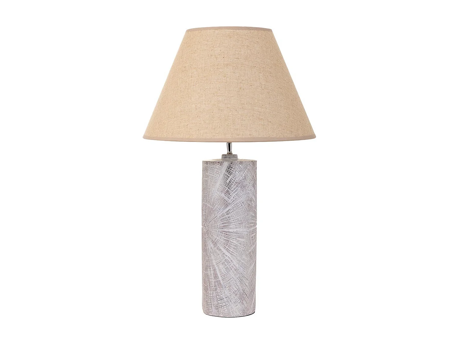 Lámpara de mesa de poliresina blanca