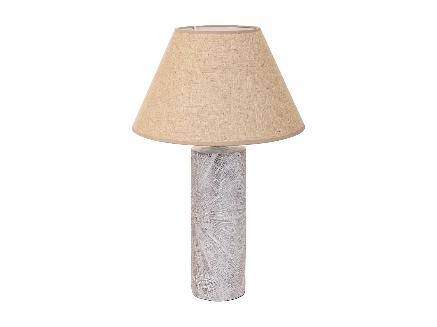Lámpara de mesa de poliresina blanca