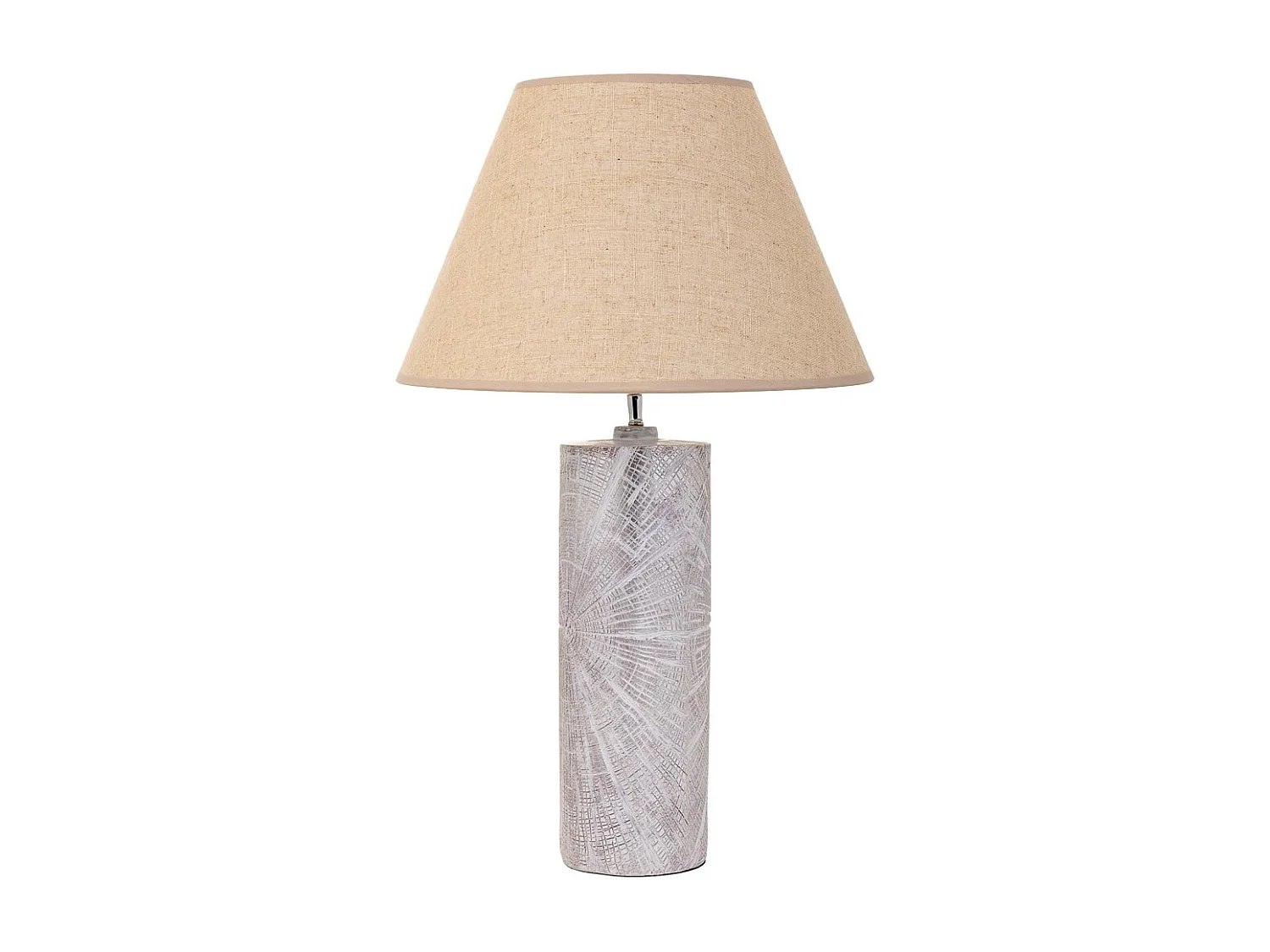 Lámpara de mesa de poliresina blanca