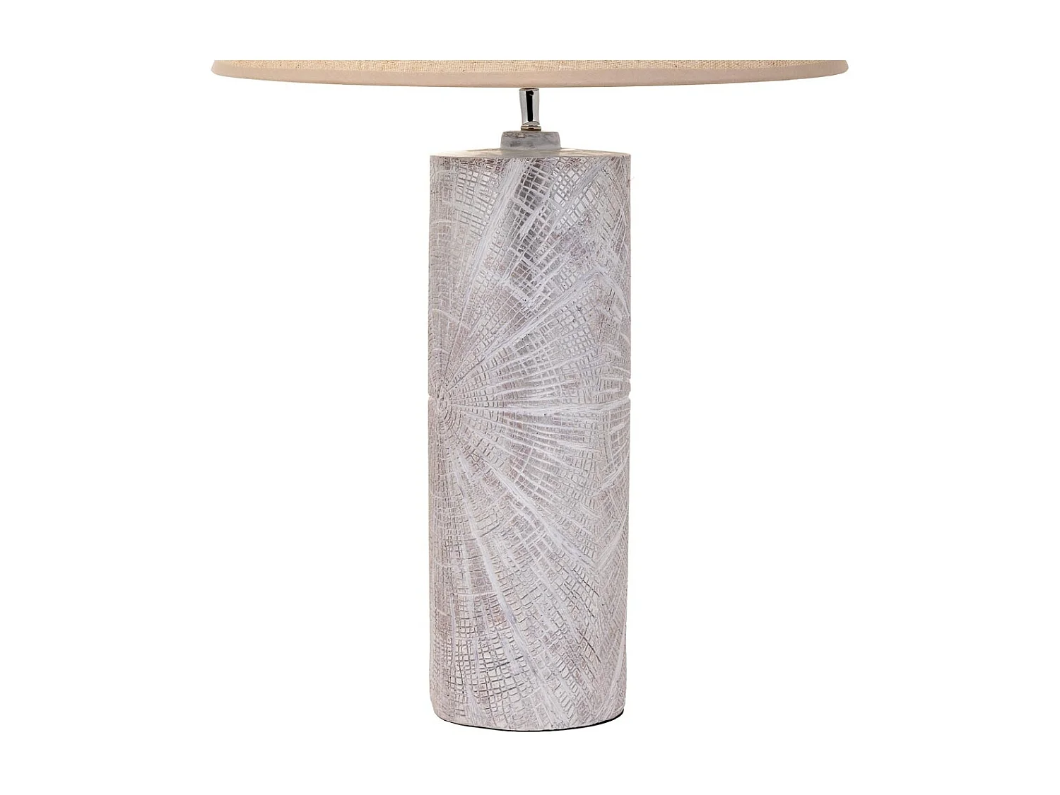 Lámpara de mesa de poliresina blanca