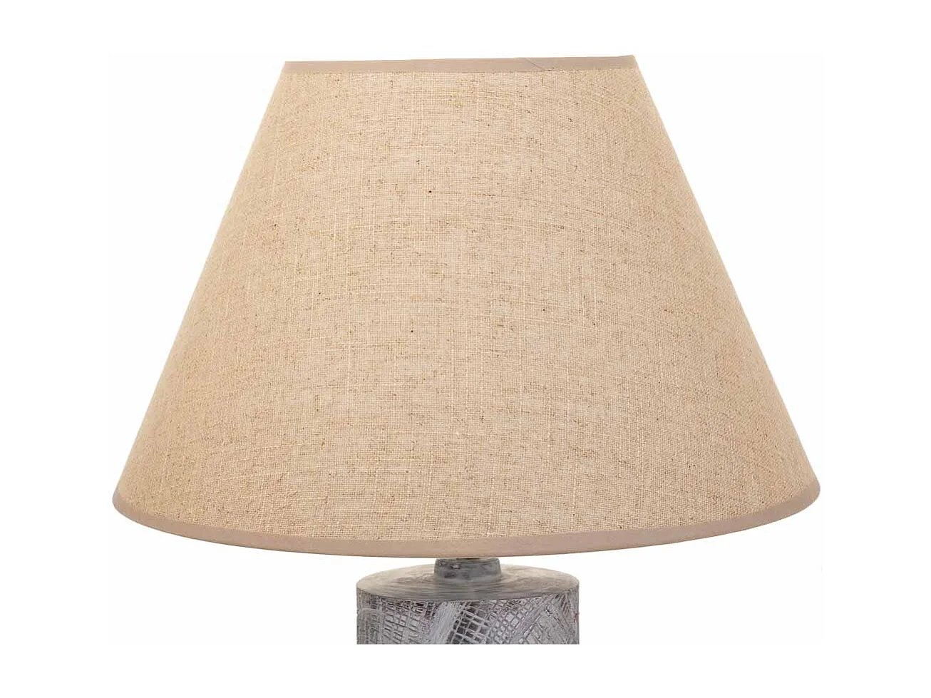 Lámpara de mesa de poliresina blanca