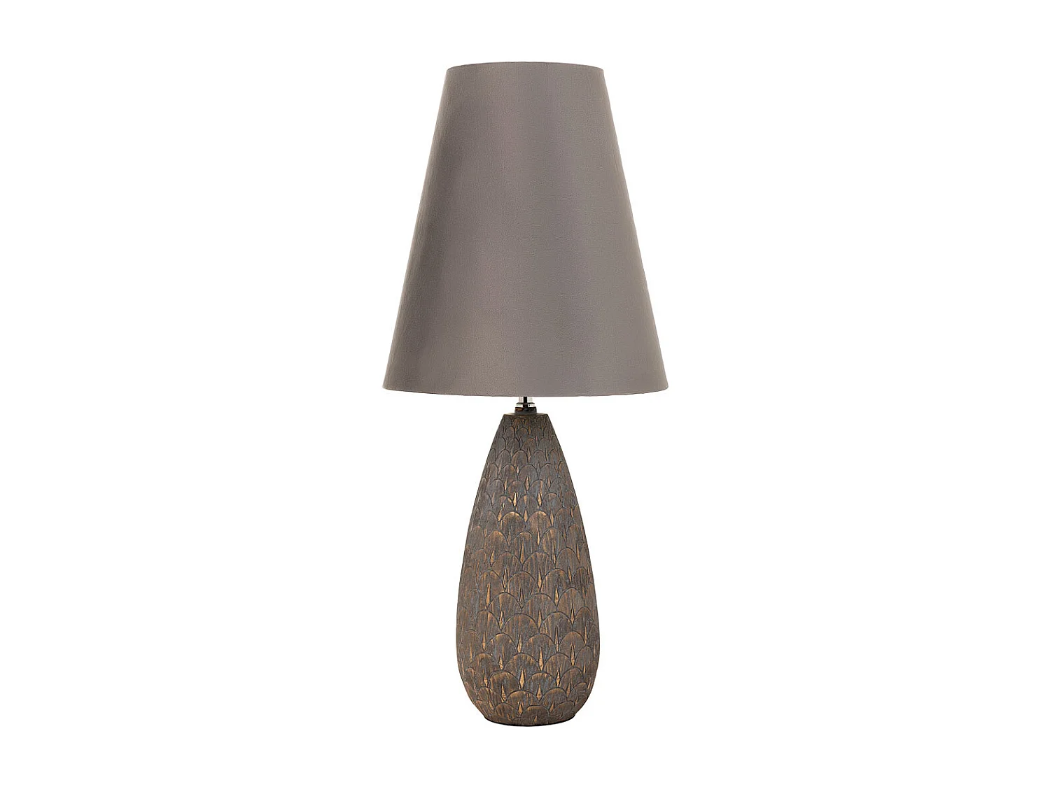 Candeeiro de mesa em poliresina dourada