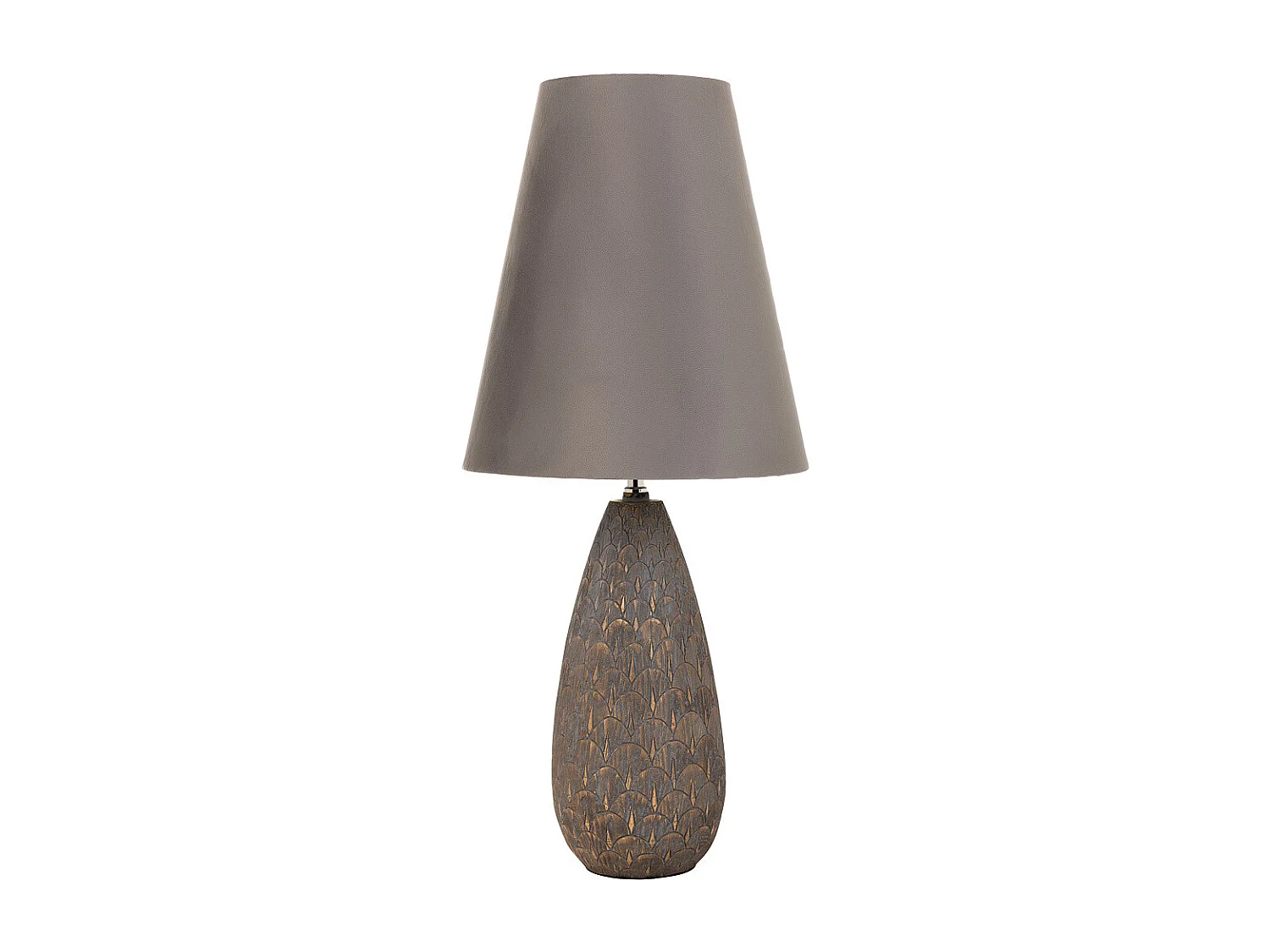 Candeeiro de mesa em poliresina dourada