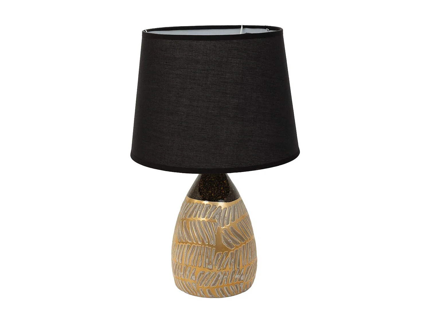 Candeeiro de mesa de cerâmica dourada 13,5x13,5x26,5