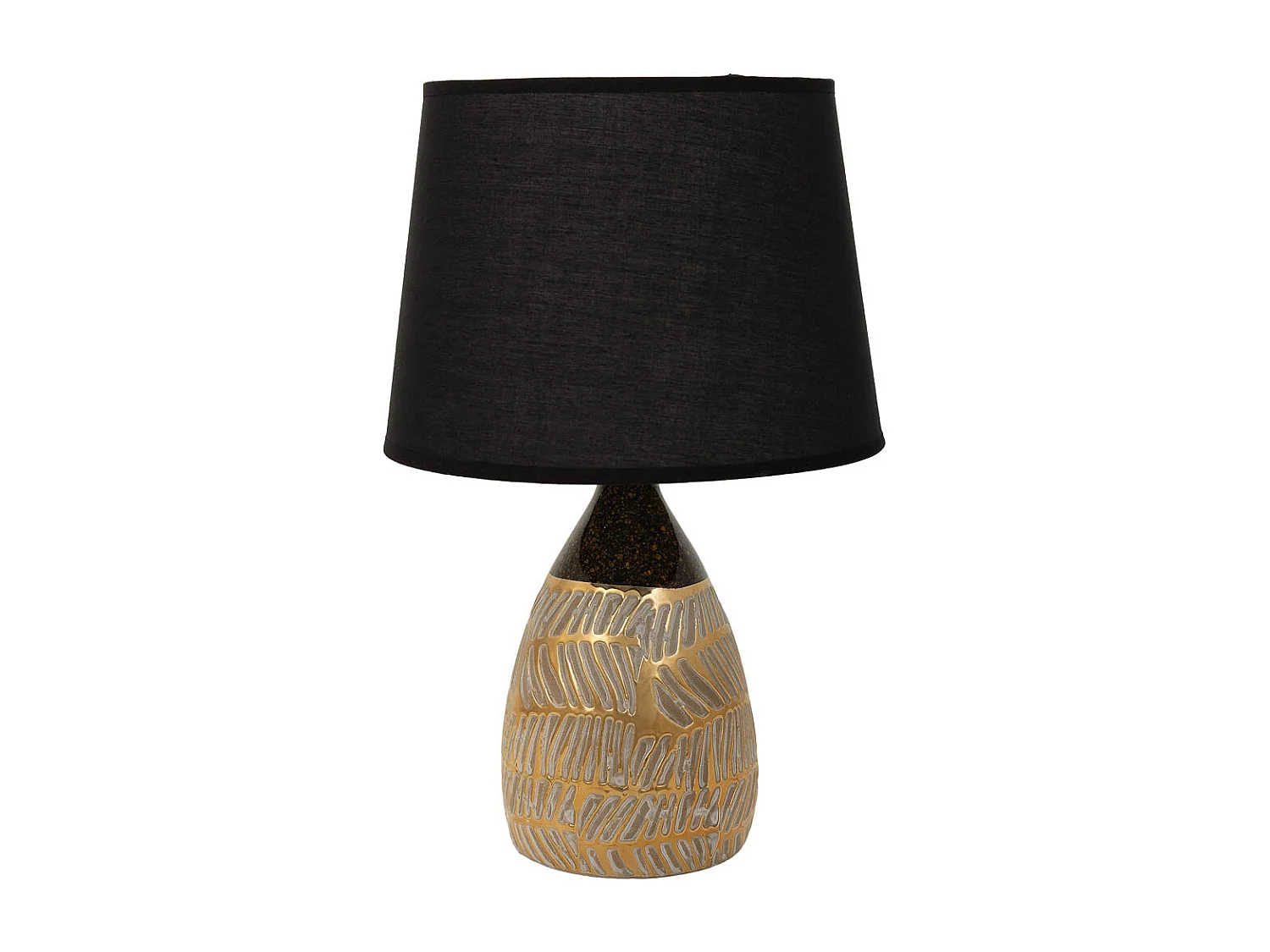 Candeeiro de mesa de cerâmica dourada 13,5x13,5x26,5