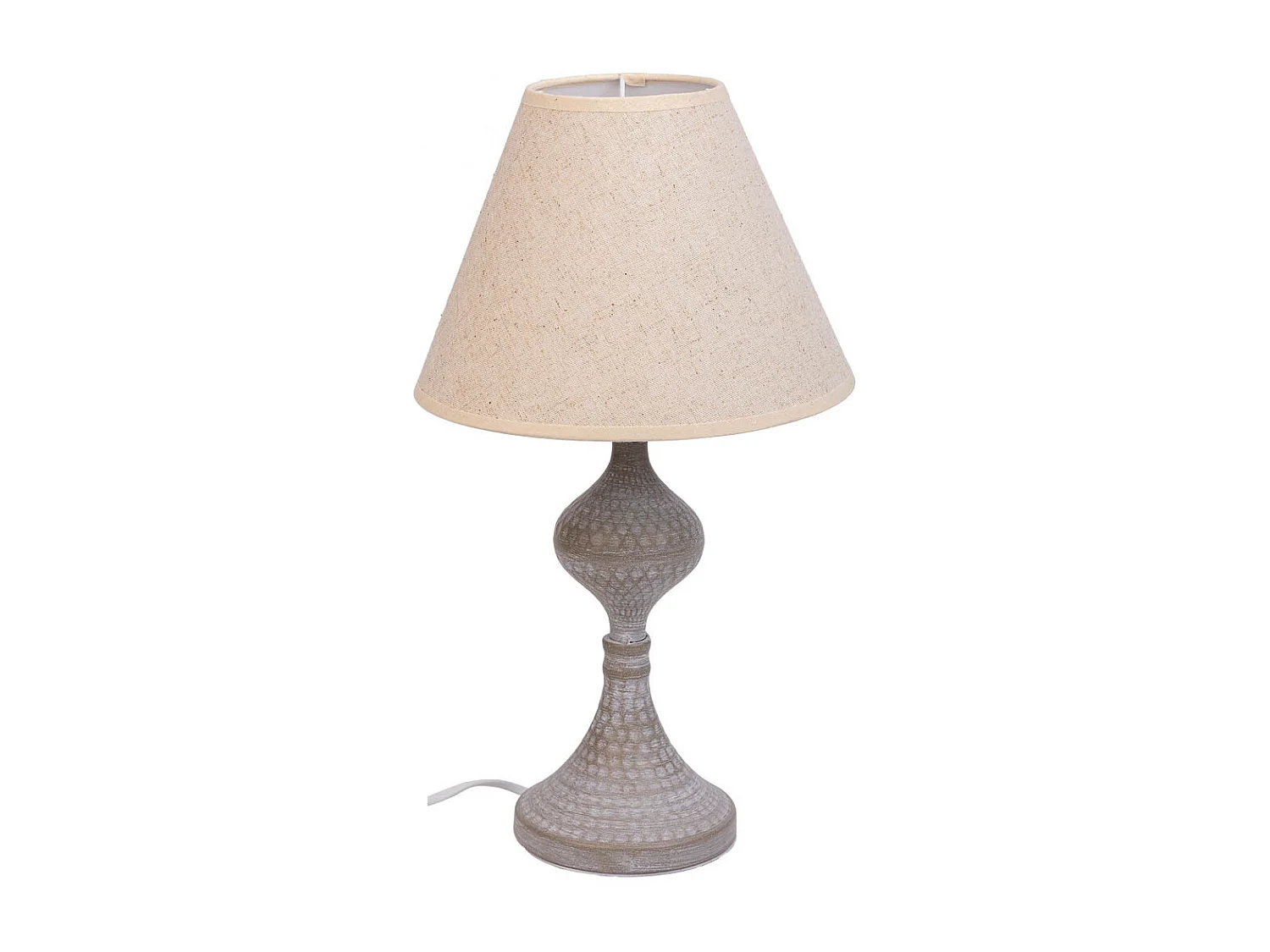 Graue Metalltischlampe 23x23x41h cm