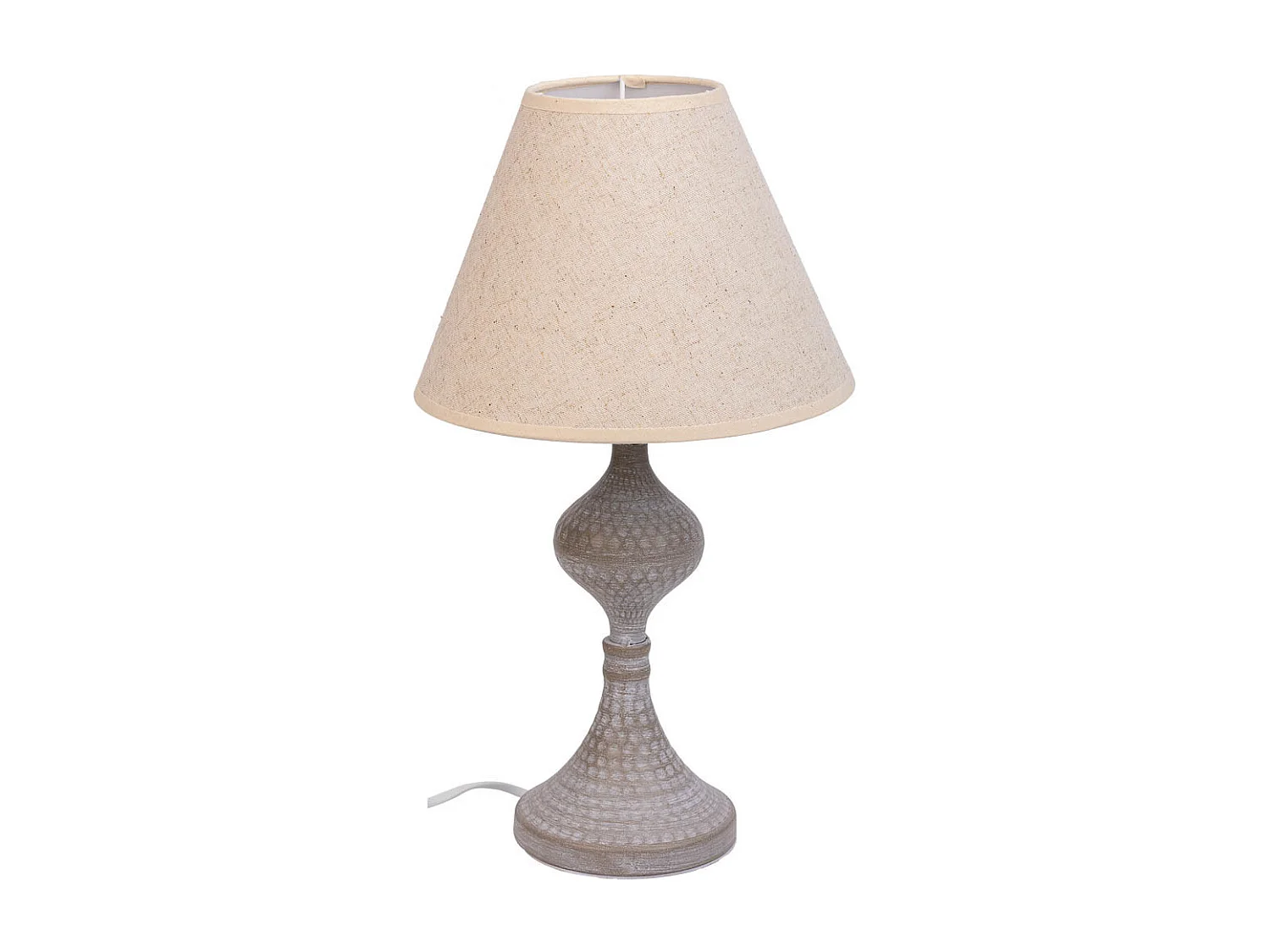 Graue Metalltischlampe 23x23x41h cm