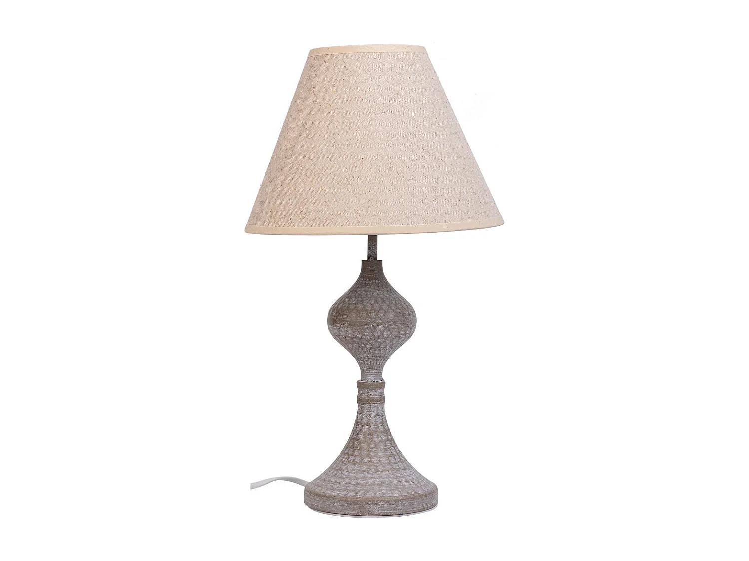 Graue Metalltischlampe 23x23x41h cm