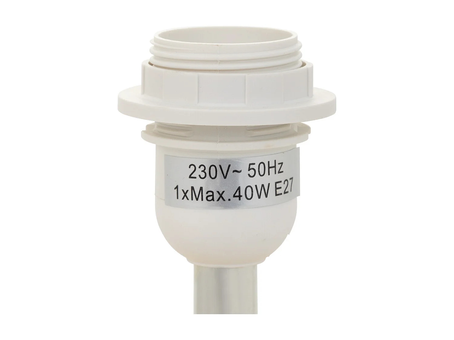 Lampada da tavolo in ceramica argento 12,5x12,5x30,5h