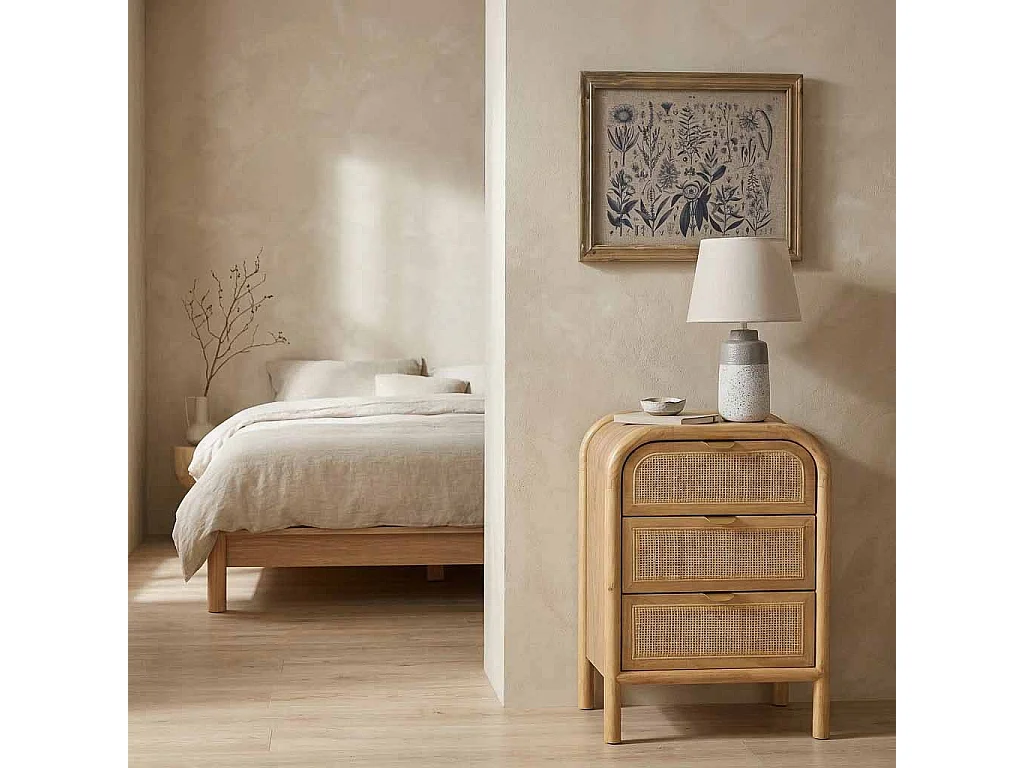 Lampe de table en céramique argentée 12,5x12,5x30,5h