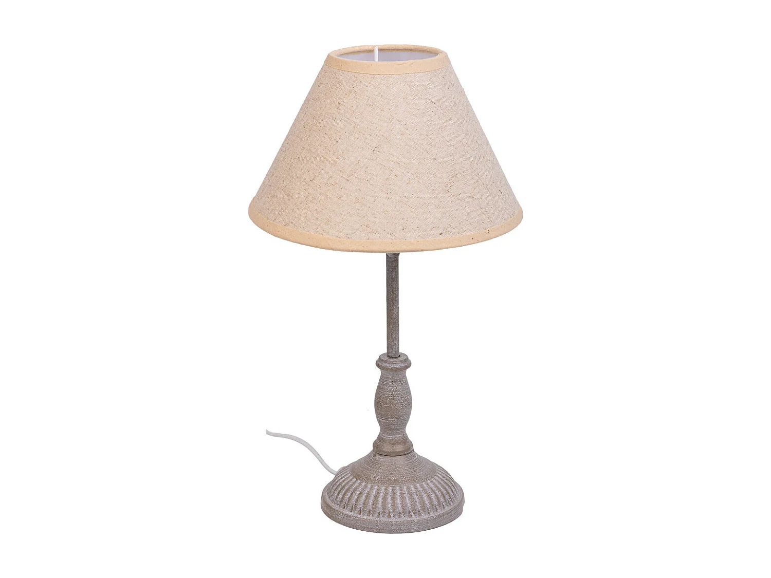 Candeeiro de mesa em metal cinzento 20x20x34