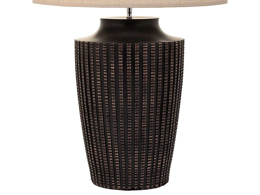 Candeeiro de mesa em poliresina castanho