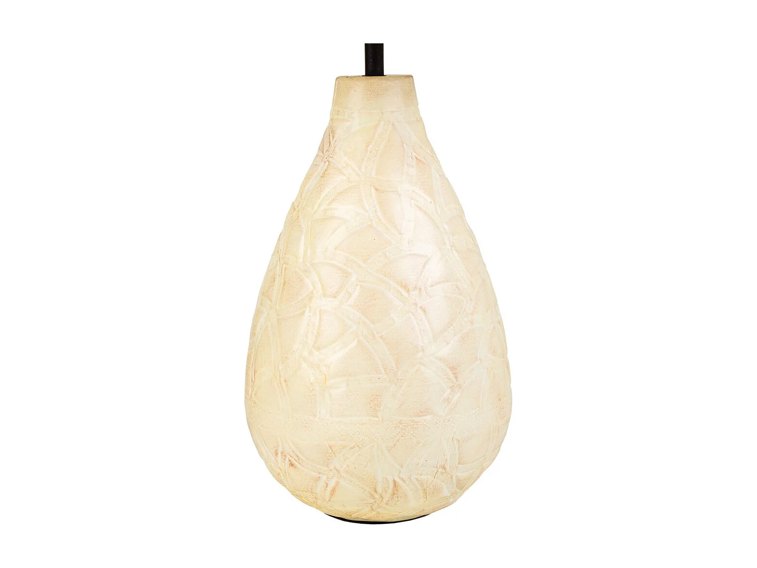 Candeeiro de mesa em metal creme 33x33x60