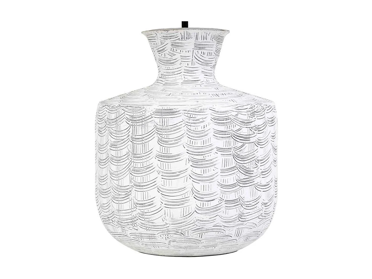 Lampada da tavolo in metallo bianco 35x35x69h