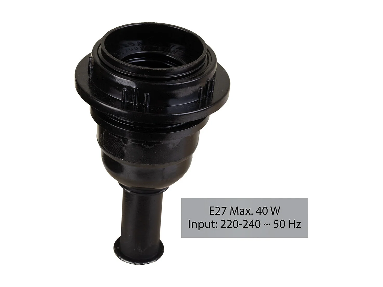 Candeeiro de mesa em metal castanho 31x31x58