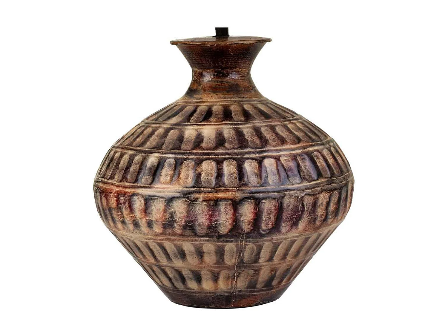 Lampada da tavolo in metallo marrone 31x31x58h