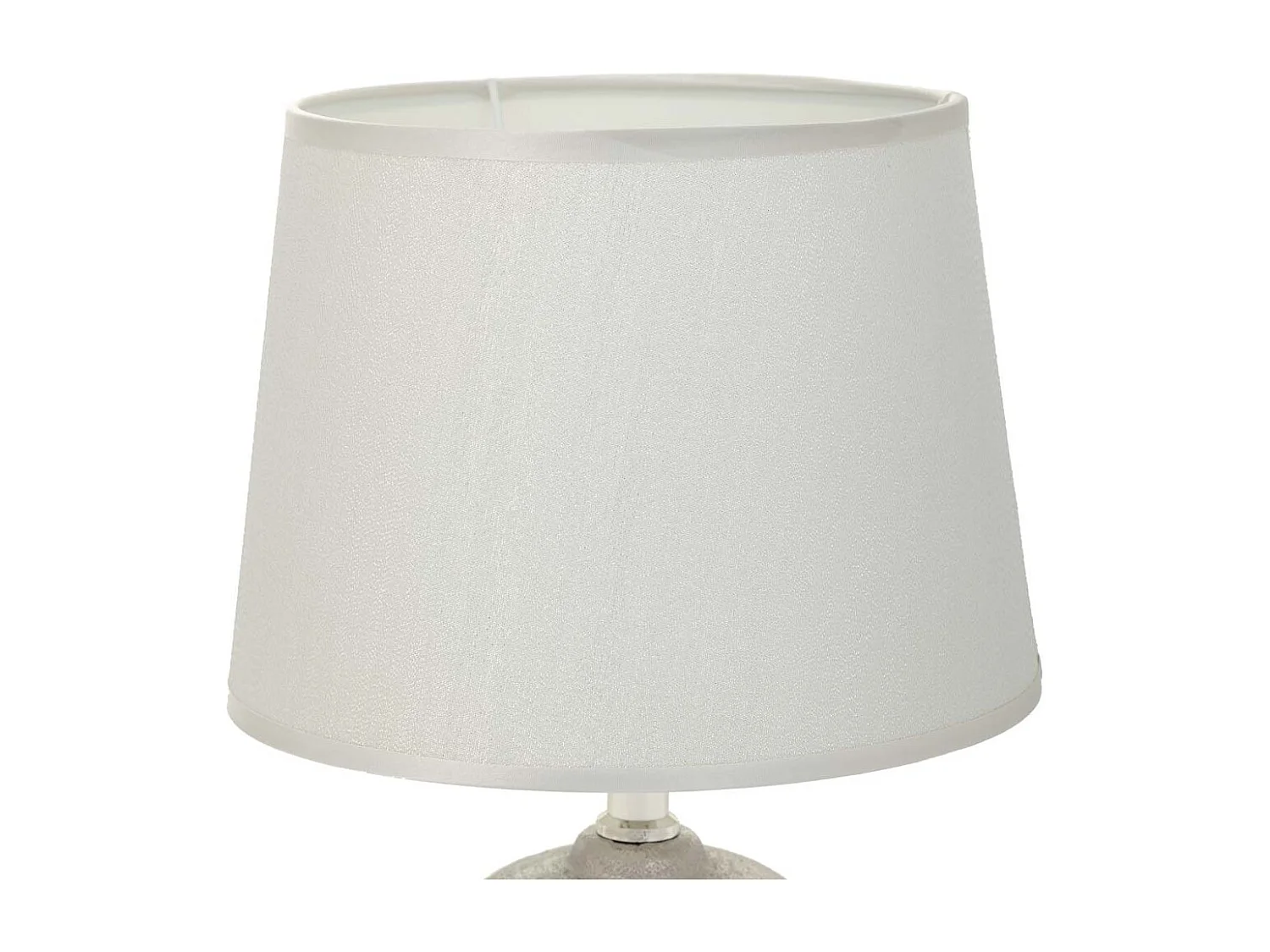 Silberne Keramik-Tischlampe 13x13x21,5h cm