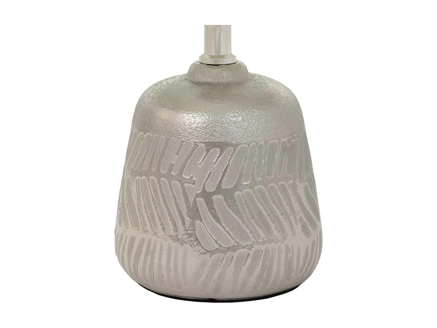 Silberne Keramik-Tischlampe 13x13x21,5h cm