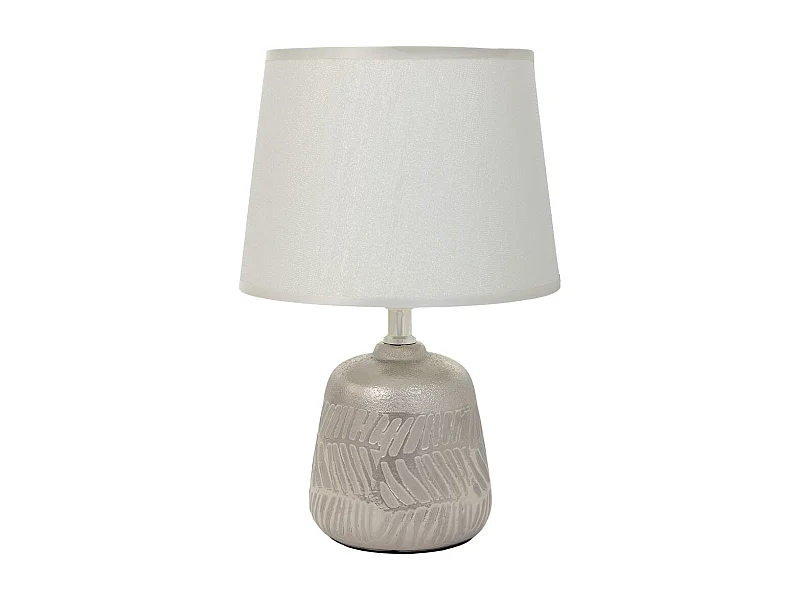 Lampada da tavolo in ceramica argento 13x13x21,5h