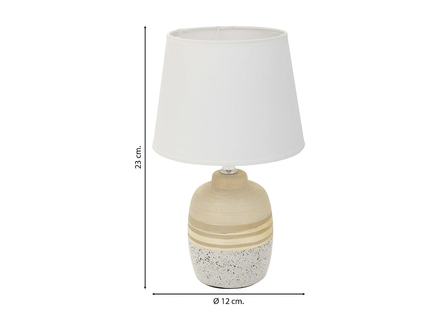 Goldene Keramik-Tischlampe 12x12x23h cm