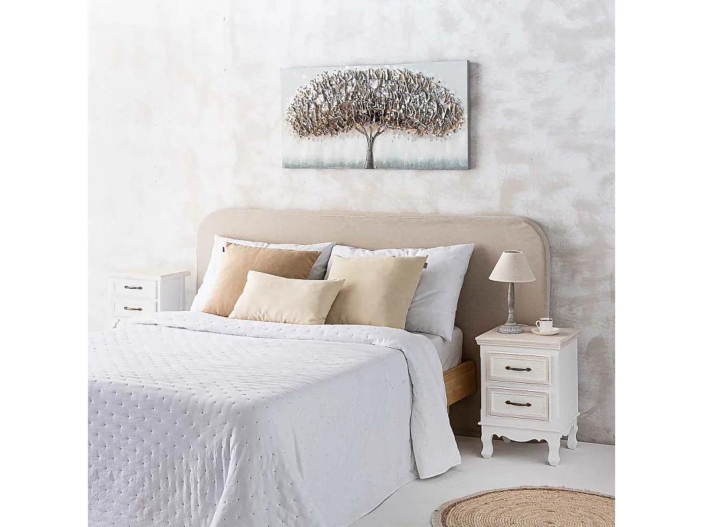 Lampe de table en métal gris 20x20x34h