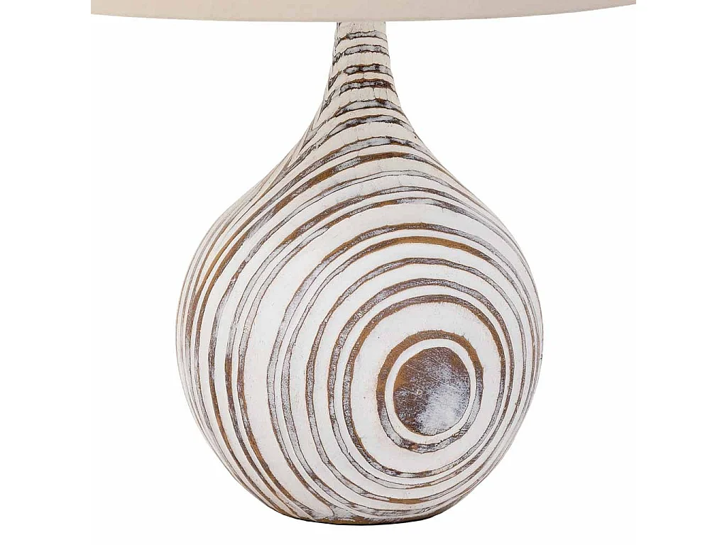 Lámpara de mesa de poliresina blanca