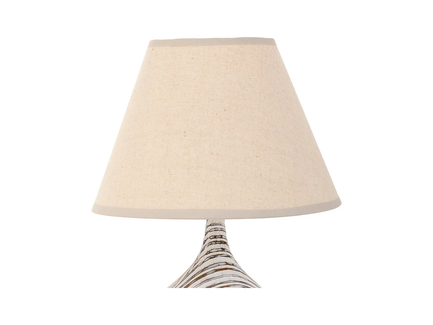 Lámpara de mesa de poliresina blanca