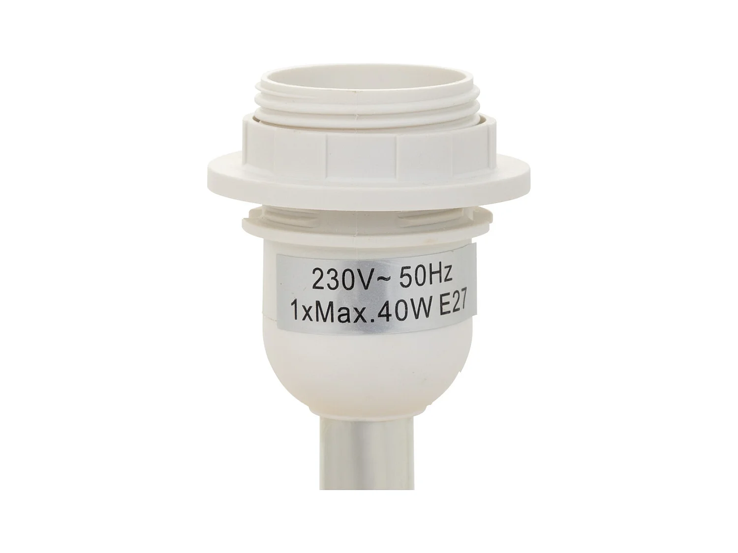 Lámpara de mesa de poliresina blanca