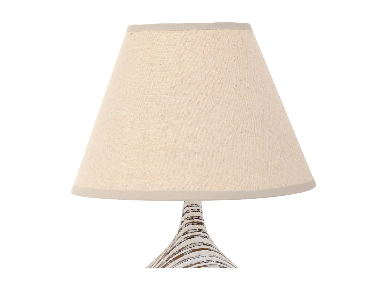 Lámpara de mesa de poliresina blanca