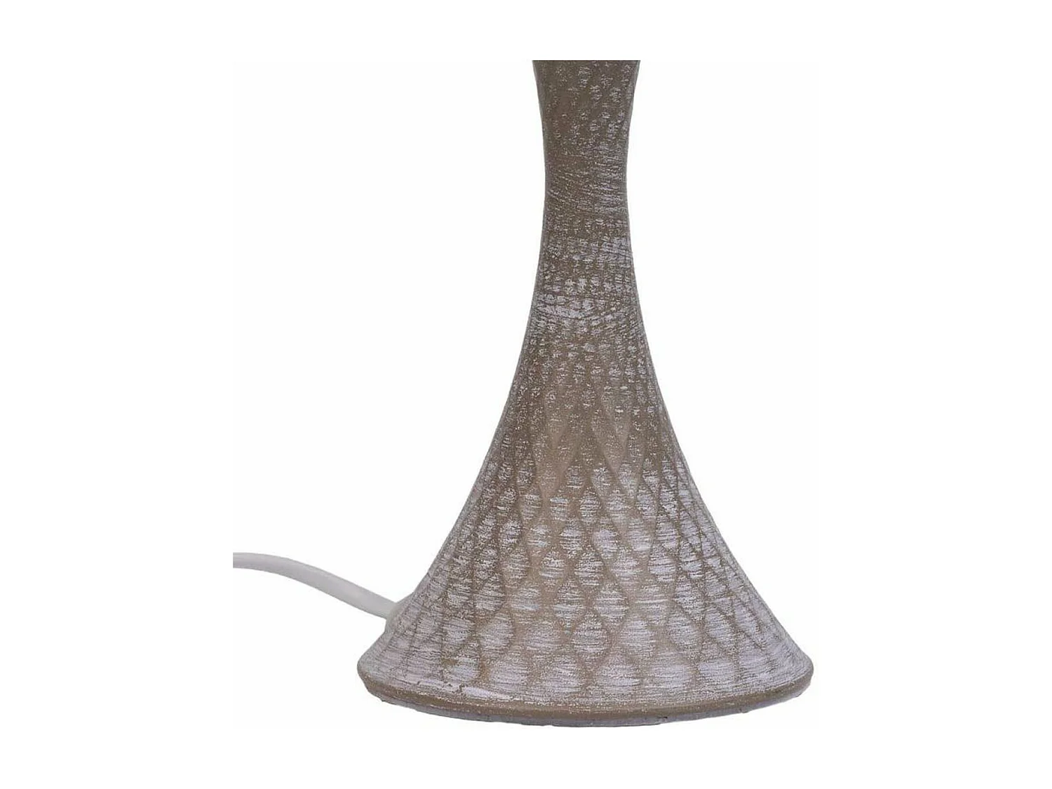 Tischlampe aus grauem Metall, 23x23x38h cm