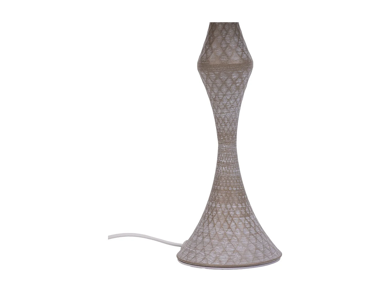 Candeeiro de mesa em metal cinzento 23x23x46