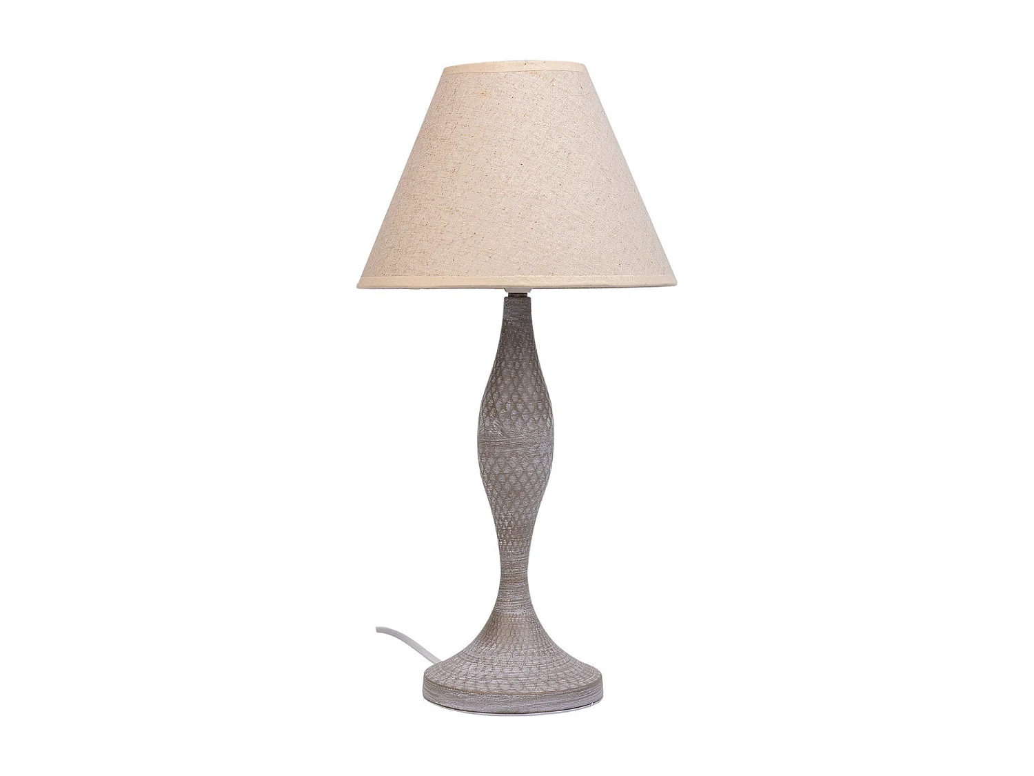 Lampada da tavolo in metallo grigio 23x23x46h