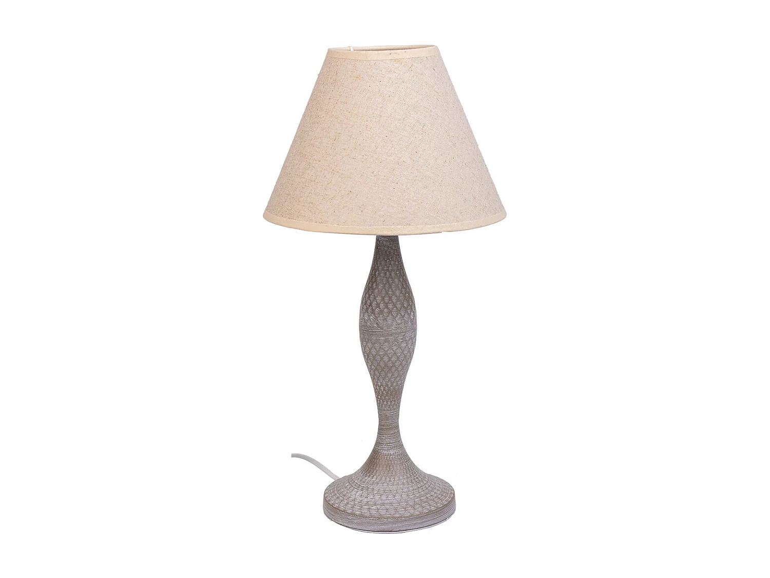 Lámpara de mesa de metal gris 23x23x46