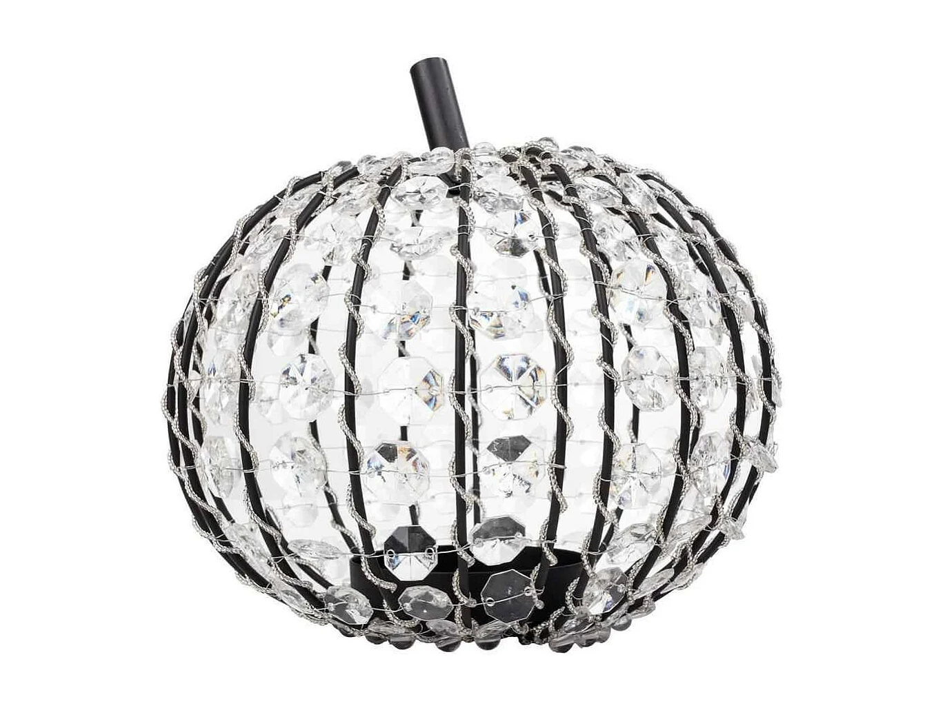 Lámpara de metal y abalorios de cristal acrilico 23x23x23