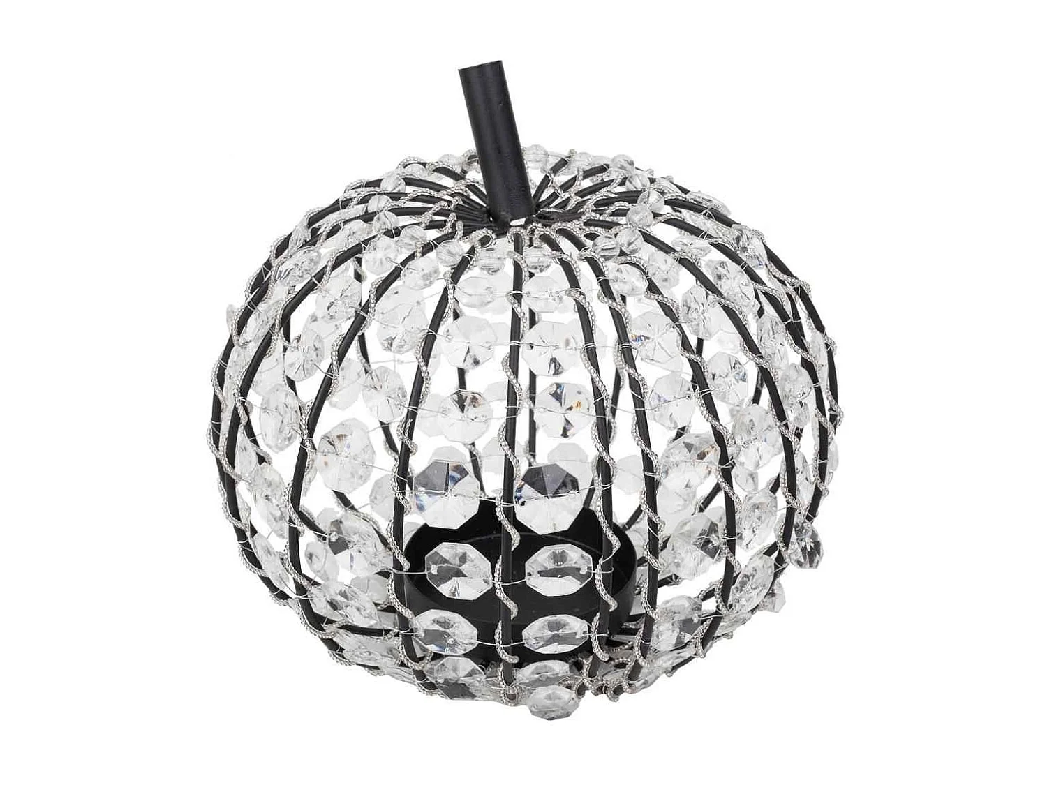 Lampada in metallo e perle in vetro acrilico 23x23x23h