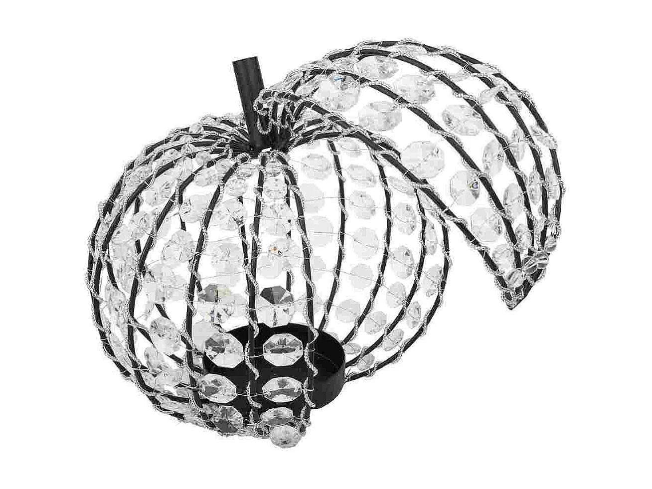 Lampada in metallo e perle in vetro acrilico 23x23x23h