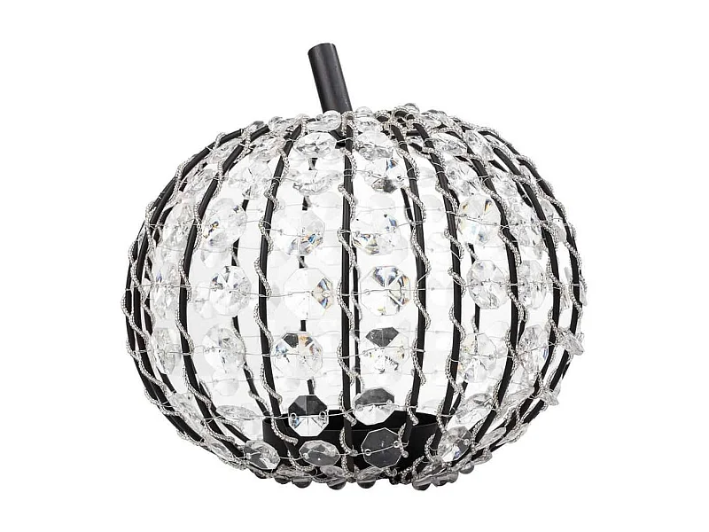 Lampada in metallo e perle in vetro acrilico 23x23x23h