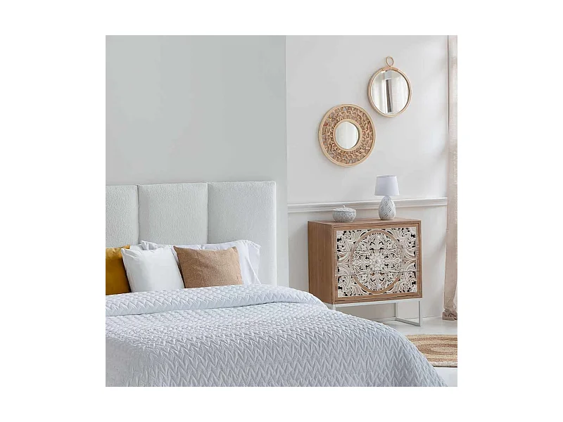 Weiße Metalltischlampe 18x18x31h cm