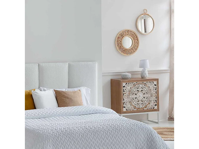 Lámpara de mesa de metal blanca 18x18x31